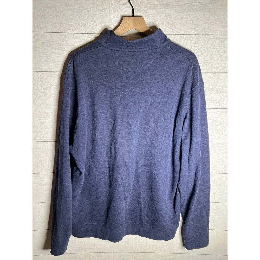 Polo Ralph Lauren XL Men's Quarter-Zip Pullover Sweatshirt Navy Blue Red Pony